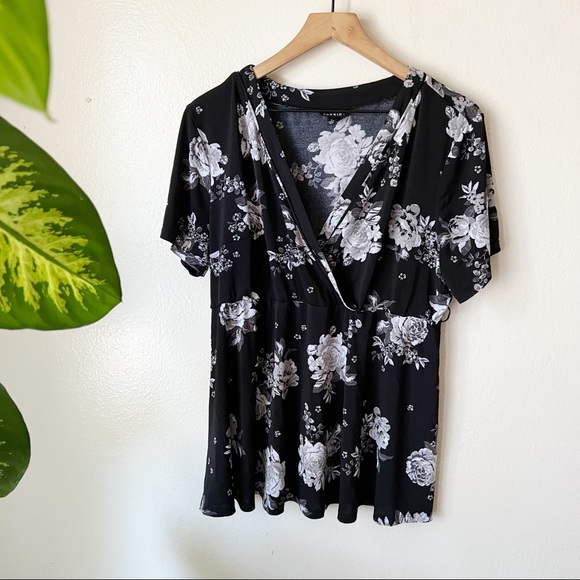 torrid Tops - Torrid | Floral Crepe Peplum Blouse
